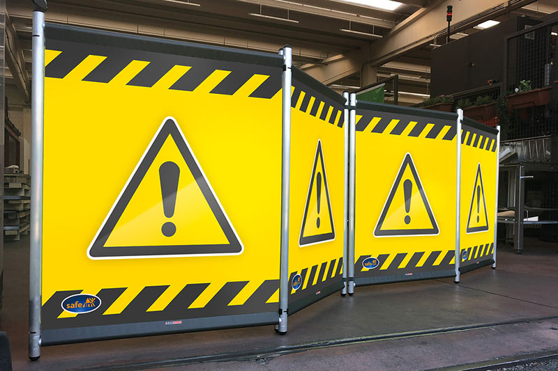 Transenne modulari SafeIn pittogramma Pericolo generico