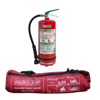 Estintori e coperte antifiamma per batterie al litio